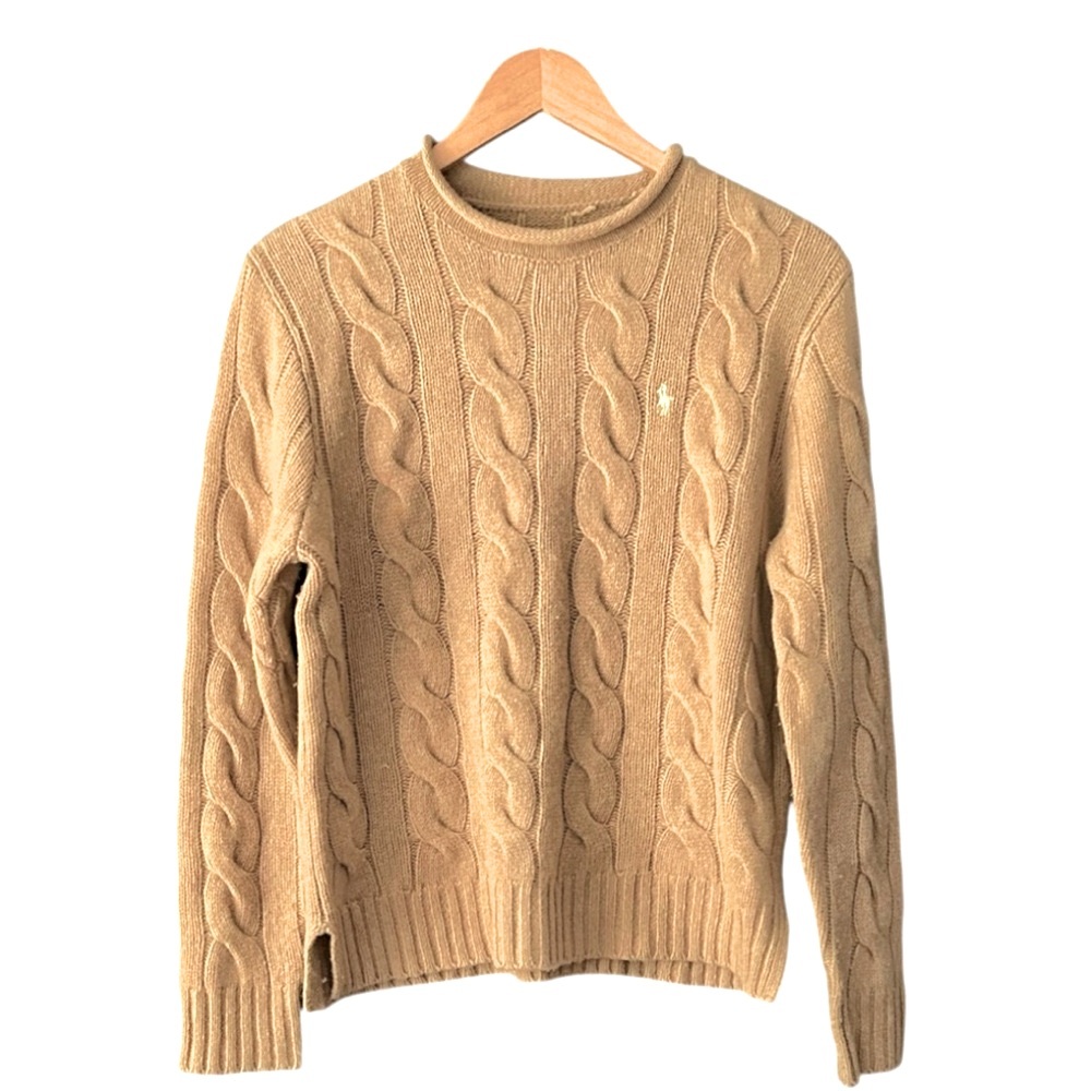Cable Knit Tan Sweater